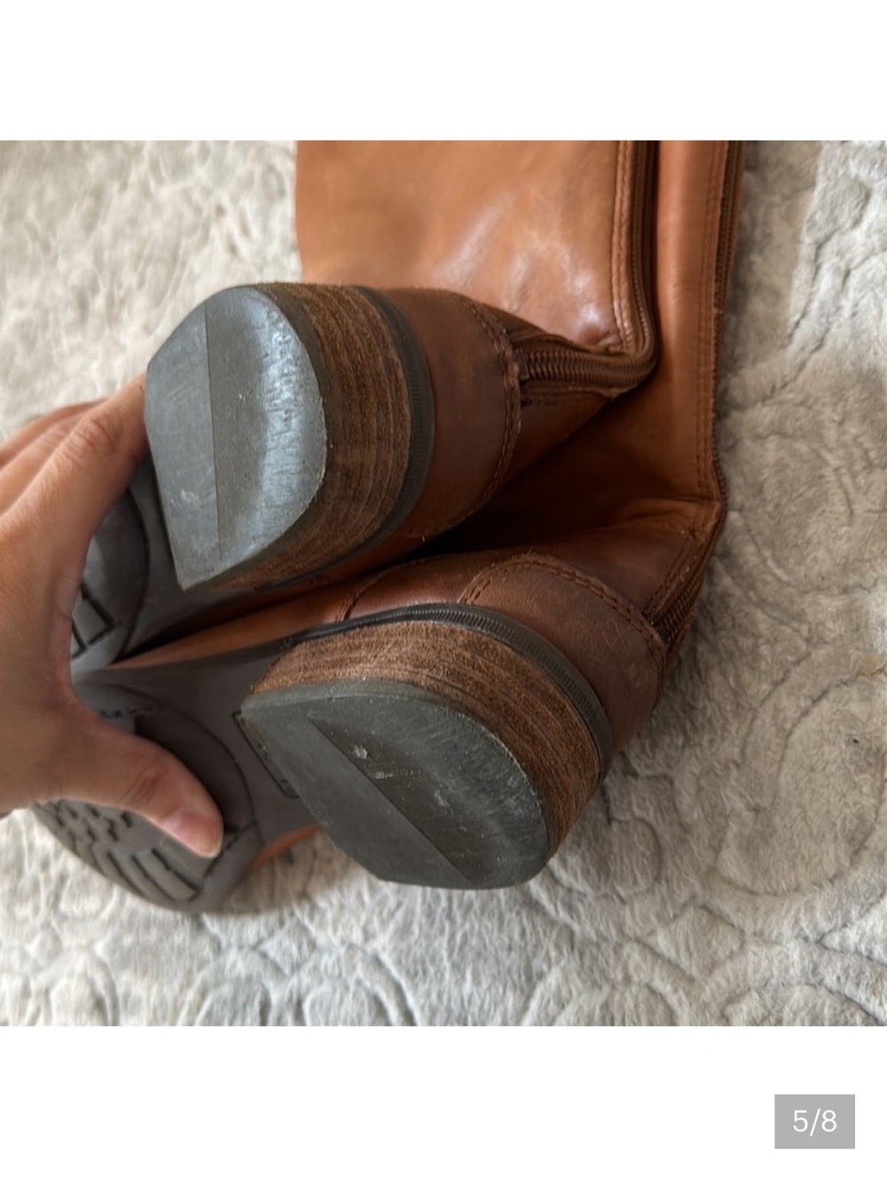Sam Edelman brown leather riding boots 8 - Picture 4 of 7